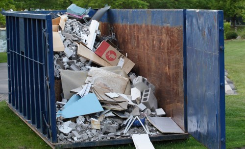Residential skip placed outside a St Johns Wood home