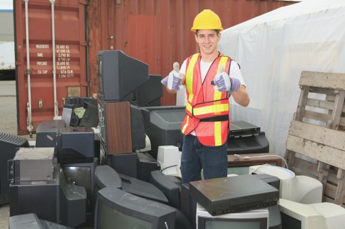 Skip container placed in a St Johns Wood residential area